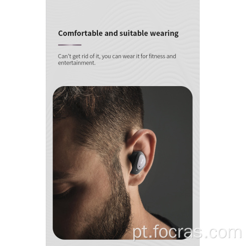 Controle de toque ao ar livre Bluetooth Earbuds TWS Fones de ouvido